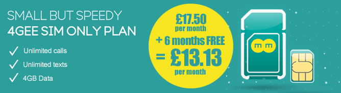 Get 4GEE and unlimited calls on your mobile for just £13.33 a month