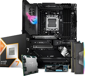 AMD Ryzen 7 9850X3D bundle with MSI MPG X870E Carbon WiFi motherboard and 32GB Corsair DDR5 Vengeance RAM