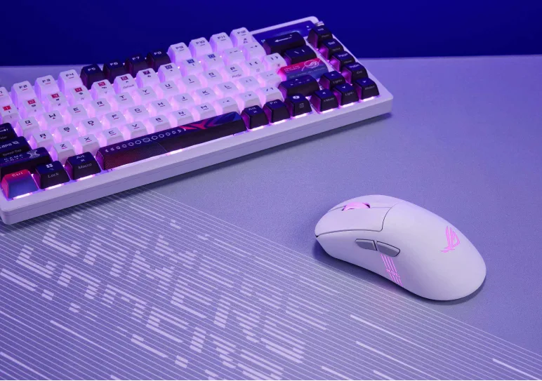ROG Azoth X gaming keyboard and ROG Keris II Origin gaming mouse
