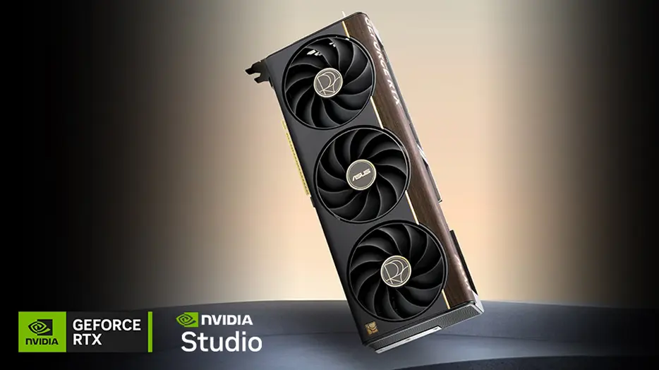 ASUS ProArt GeForce RTX 50 series graphics card with AI capabilities