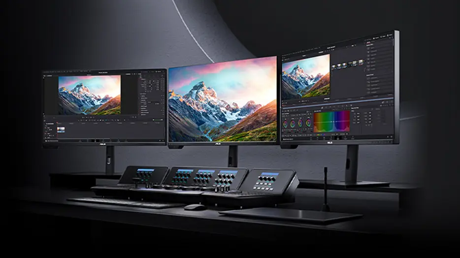 ASUS ProArt monitor displaying color-accurate content