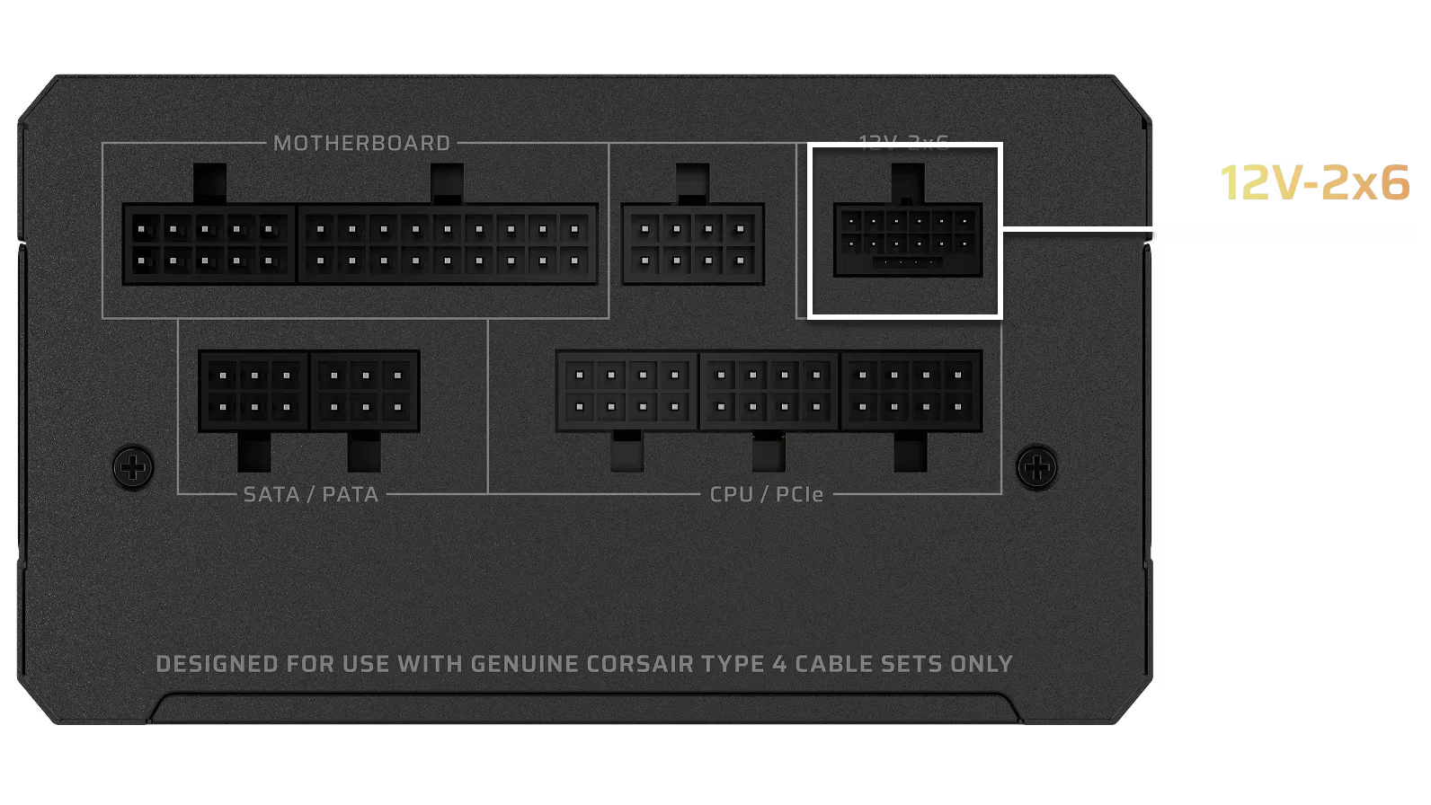 CORSAIR ThermalProtect cable connecting to a graphics card's 12V-2x6 power connector