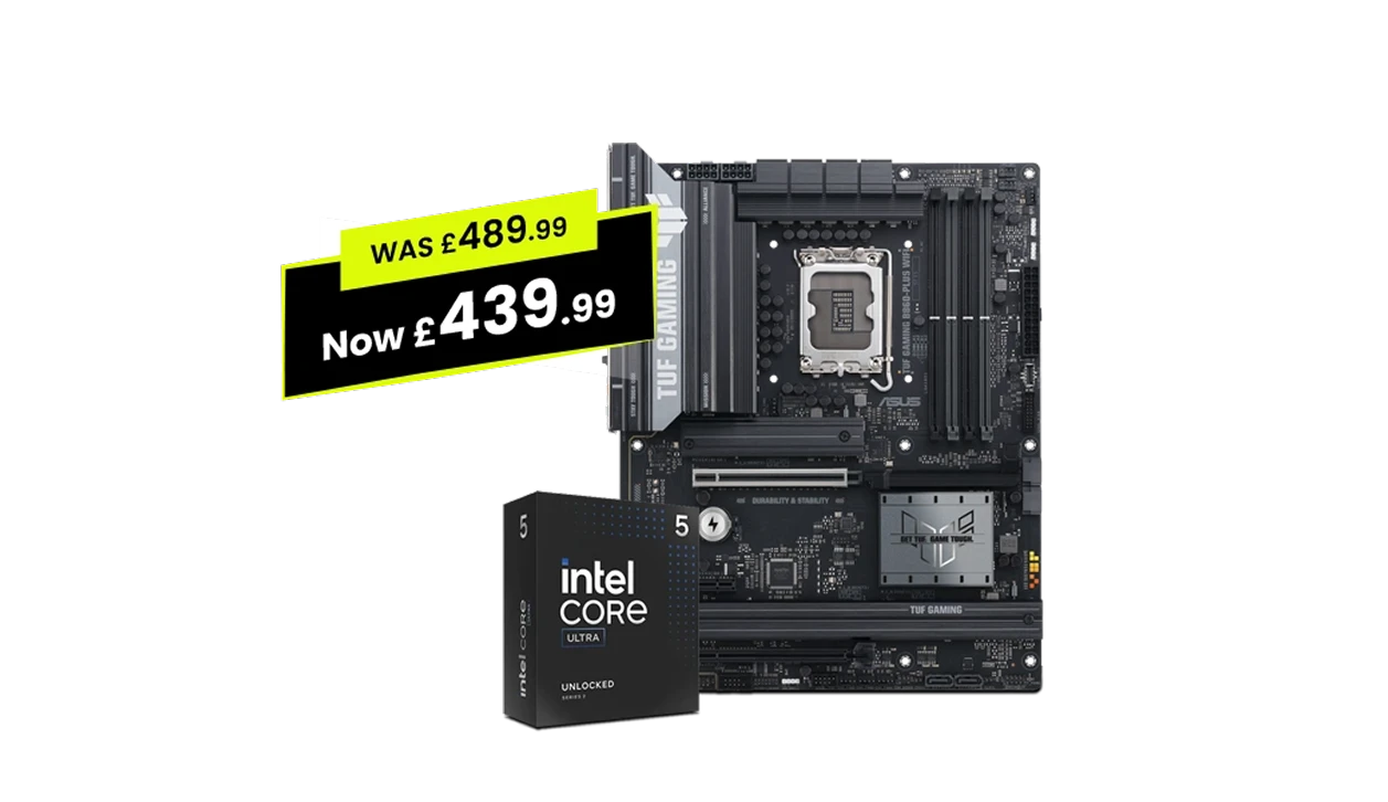 ASUS TUF GAMING B860-PLUS WIFI motherboard with Intel Core Ultra 5 245K processor bundle