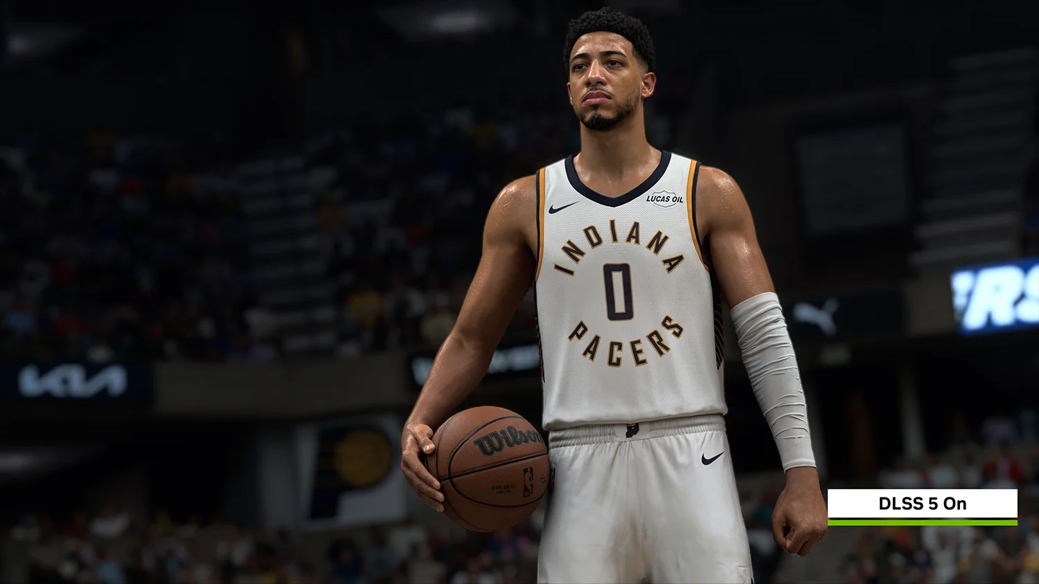 NBA 2K27 screenshot with NVIDIA DLSS 5 enabled