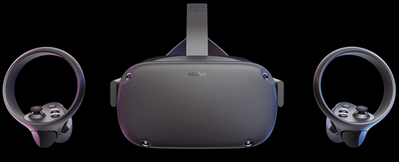 oculus quest headset and controllers