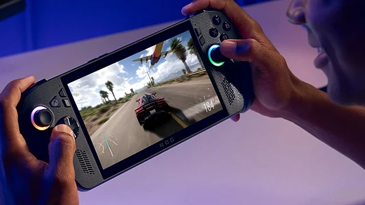 Hands holding a phone playing a game
