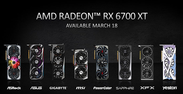 AMD RX6700XT Brands
