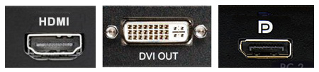 HDMI, DVI and Display Port Connectors